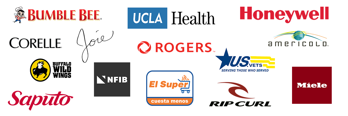 Logos of some Vubiz clients